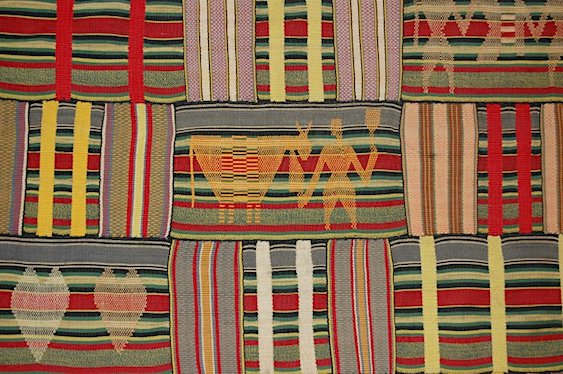 Ewe Kente Cloth (detail), 1920-40, Ghana, cotton