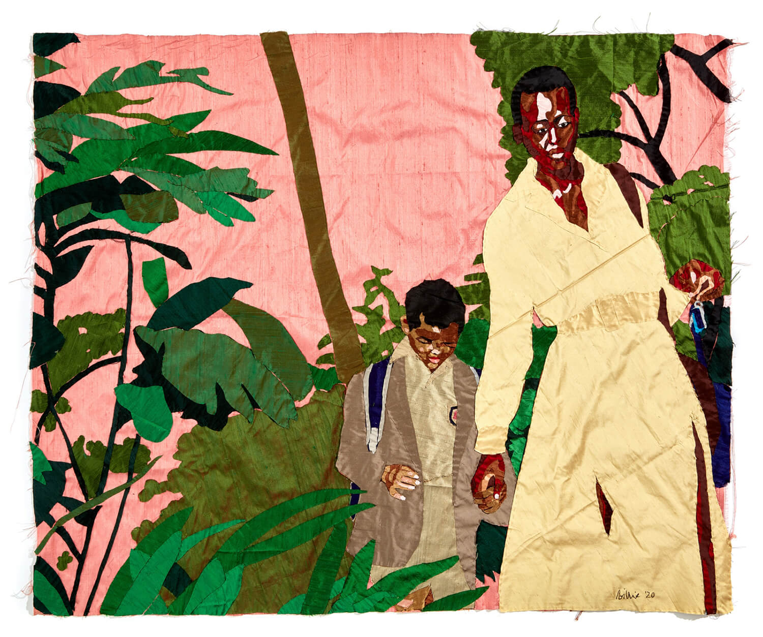Billie Zangewa, "soldier-of-love", silk collage