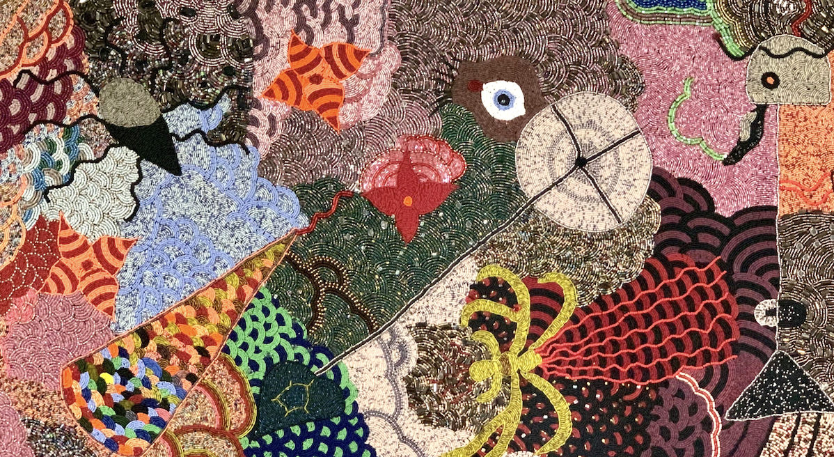 'My Life in Art, My Art My Life', Zondlile Zond, beads on fabric