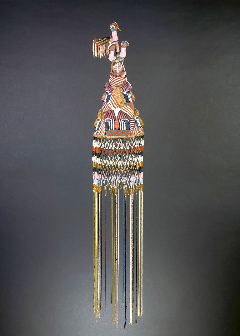 Patrons headdress, beaded crown, mid 19thC