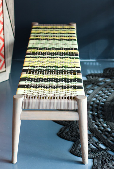 Woven bench, Vogel design