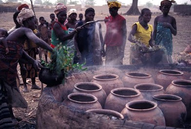 blackening pottery