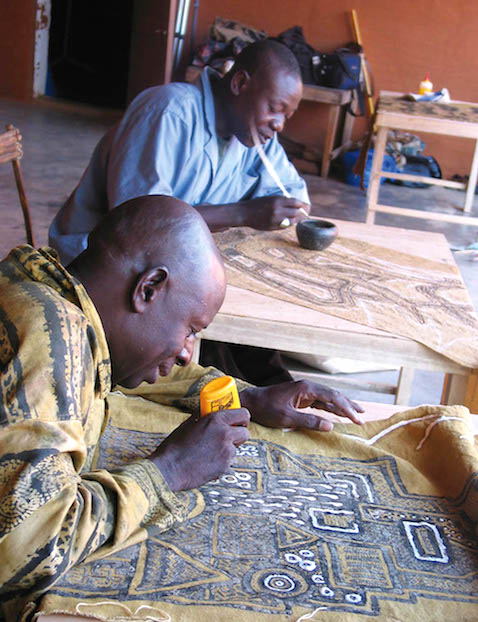 2 members of Group Bogolane Kasobane clay-slip painting