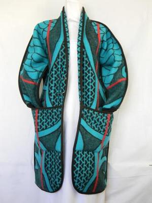 Re-envisioned Turquoise Basotho Blanket