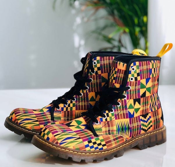 Kente fun with boots!