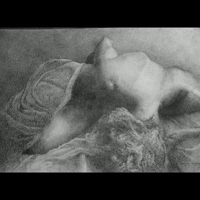 Graphite on canvas
