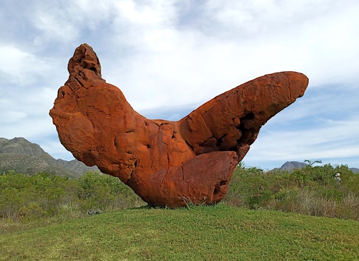 Female torso, acrylic plaster with iron oxide