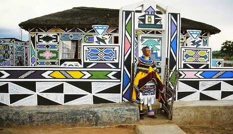 ndebele painted house