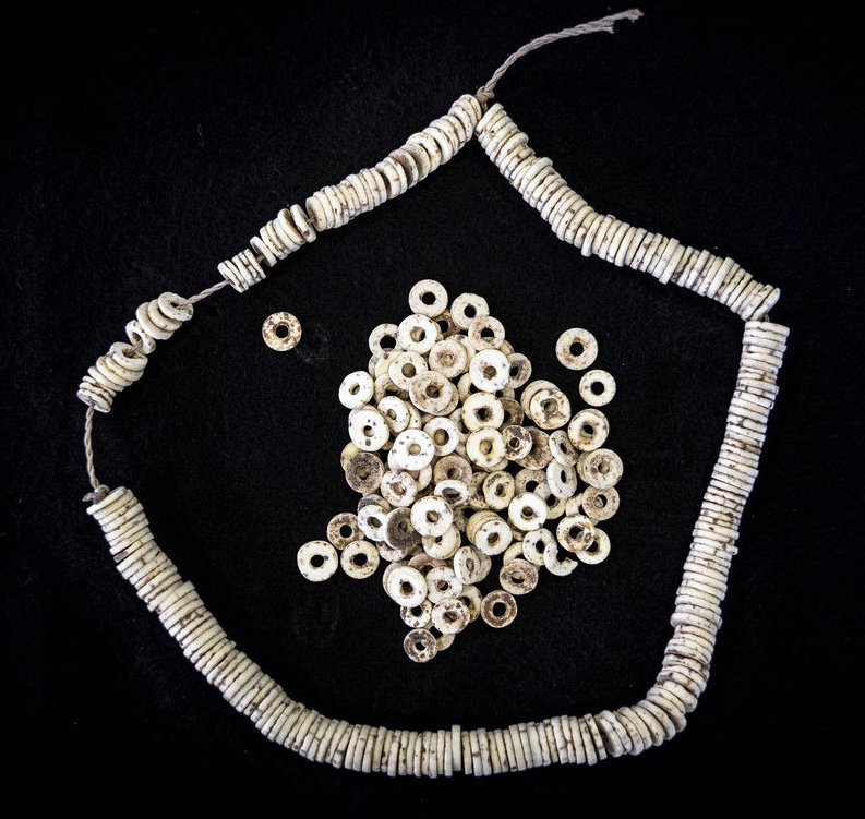 Ostrich bead necklace, East Africa