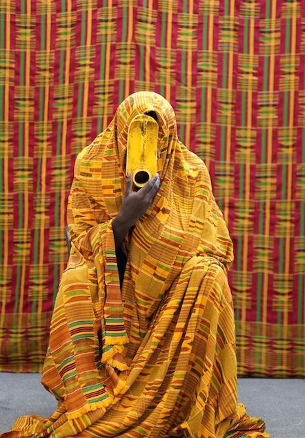 Serge Clottey, kente sculpture