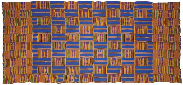 'The King has Boarded the Ship' (Asante kente cloth), 1985, rayon