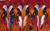 African Ceremony Oil on Canvas