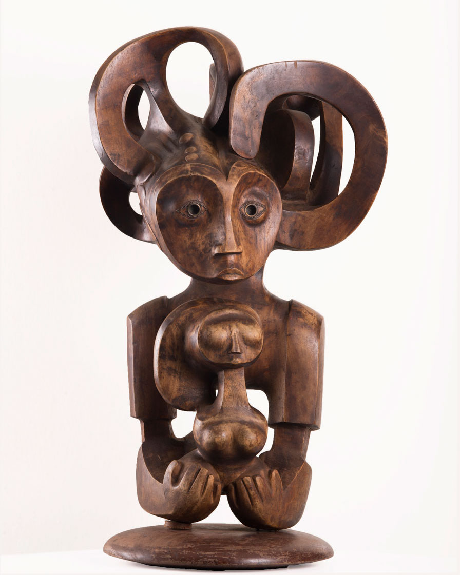 Nnaggenda, 'Mother and Child', wood