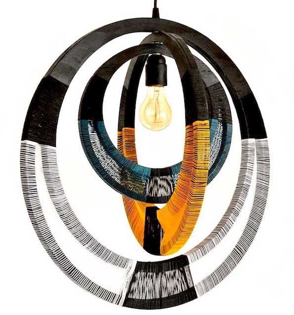 woven necklace lampshade