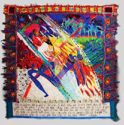 'The Veil', single side thread art, Mary Ann Orr