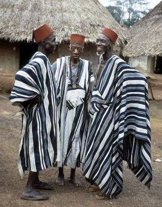 African Traditional Wear Men's Rich Blue Stripe Long Sleeve Top