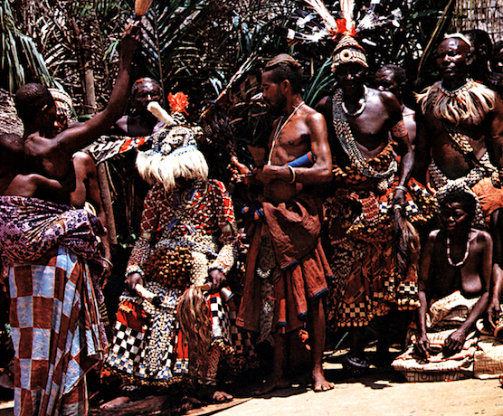 Festival dance showing kuba overskirts of twool
