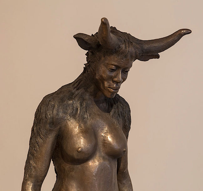 Mntambo, 'Minotaurus', 2015 Bronze, sandstone base