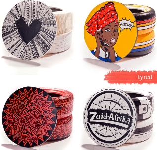 recycled tyre stools